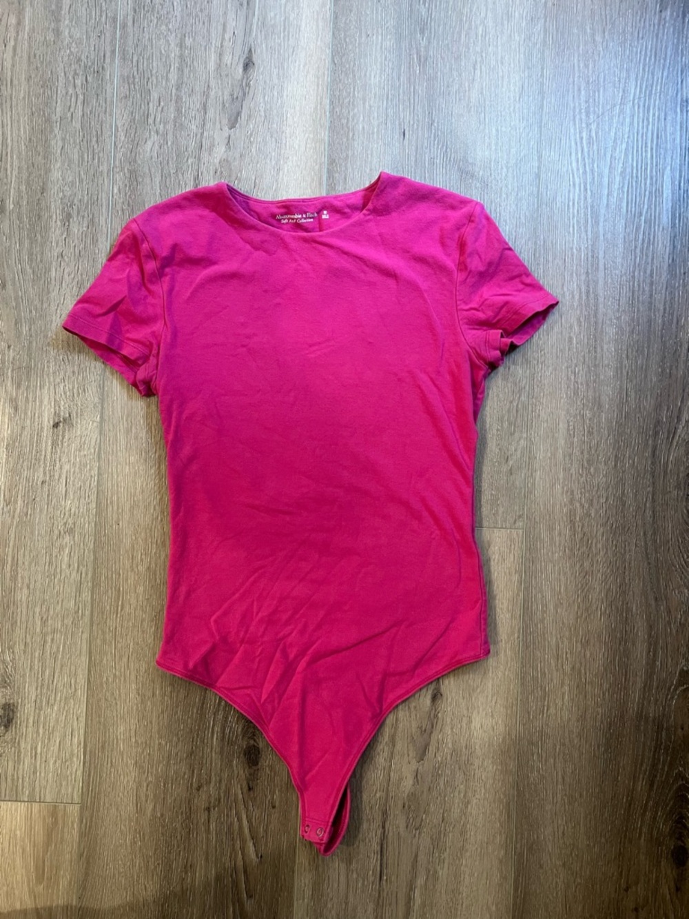 Abercrombie & Fitch Bright Pink Short Sleeve Bodysuit
